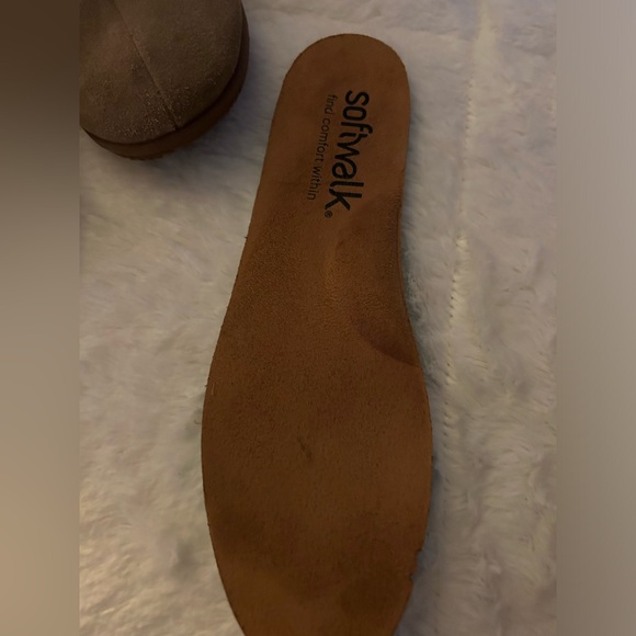 Soft walk Helena Foxfur lining size 6 medium stone suede with extra sole - Picture 7 of 7